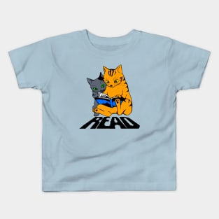 Cats Love Reading Kids T-Shirt